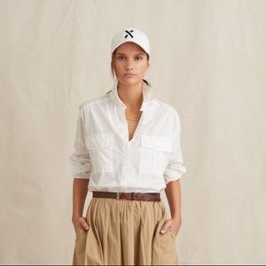 ALEX MILL Keeper Oversized Button-Down in Paper